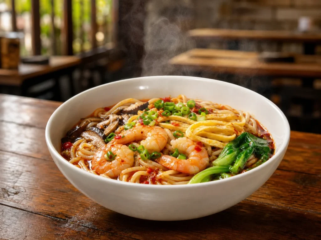 三鲜码子面实景照片